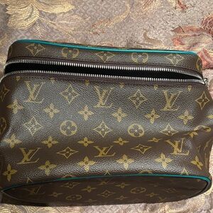 Louis Vuitton Brown and Gold Monogram Toiletry Bag